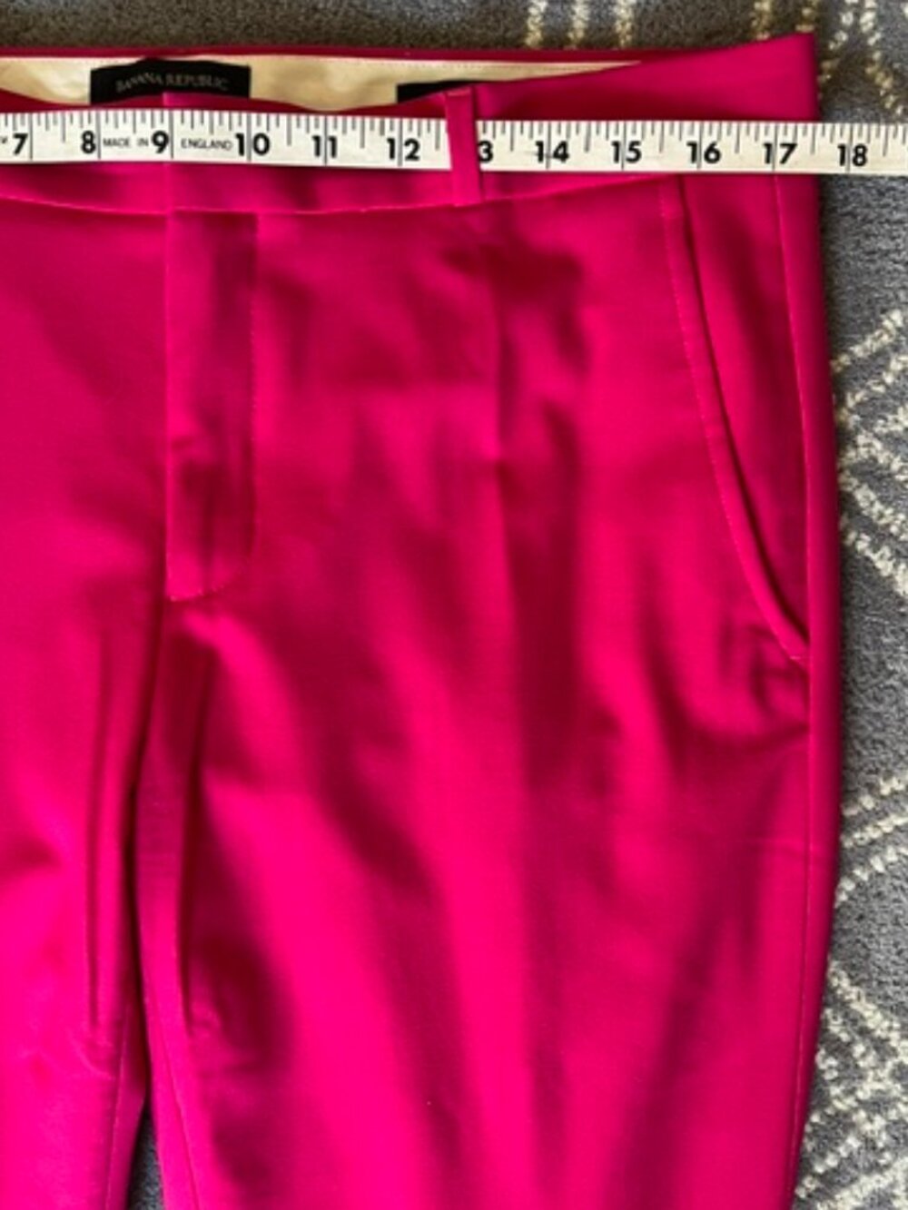 Banana Republic Ryan Vibrant Pink Pants Woman's Size 10 - Picture 9 of 11